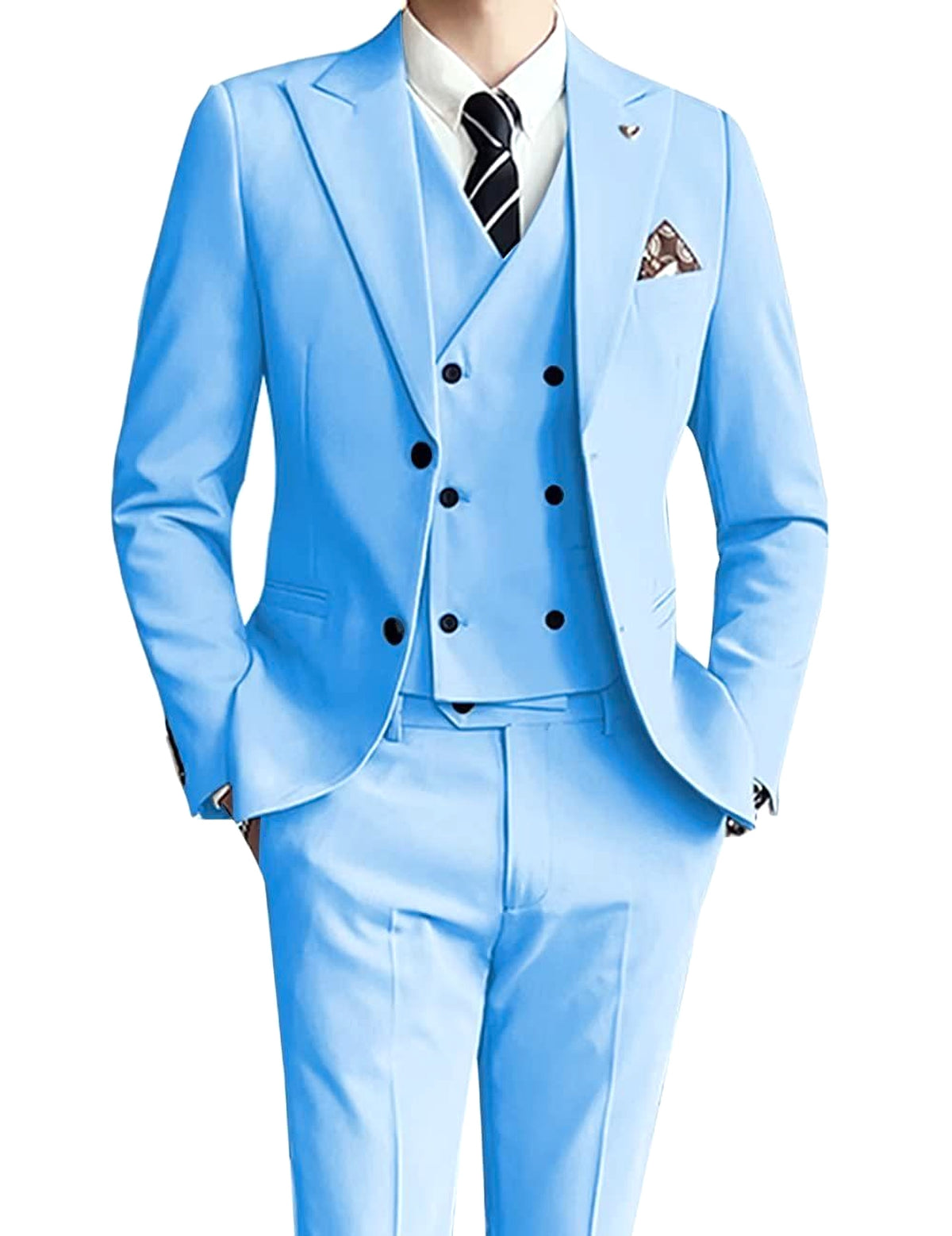 Ceremonté™ – Slim Fit Three-Piece Wedding Suit - enhanced image 14