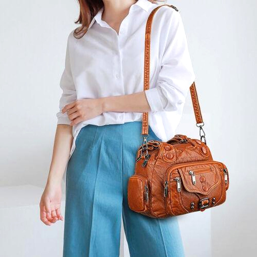 VALENZIA™ Vintage Leather Canvas Bag - enhanced image 14
