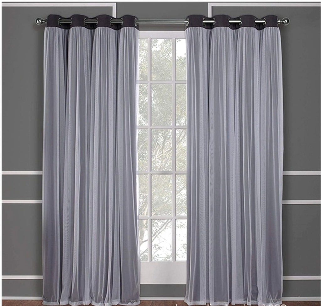 Velura™ – Double Layer Lace-Trim Blackout Curtain - enhanced image 14