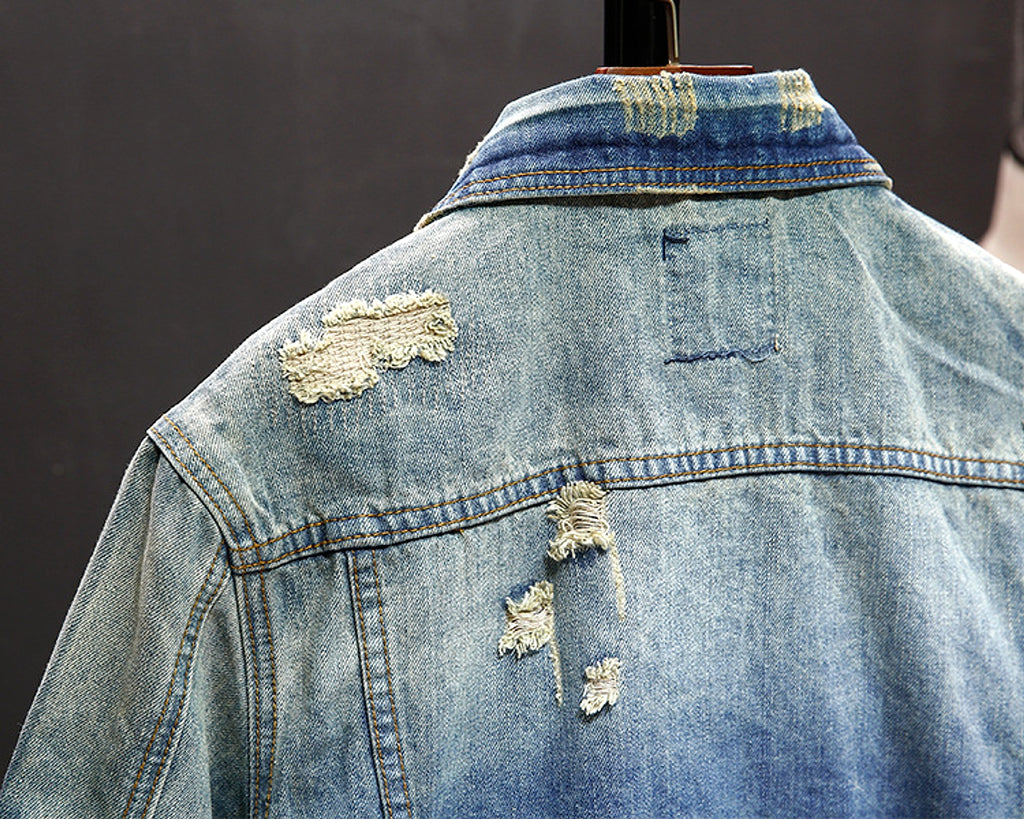 A.1 Washed Denim Jacket Tops Outerwear Men - enhanced image 14