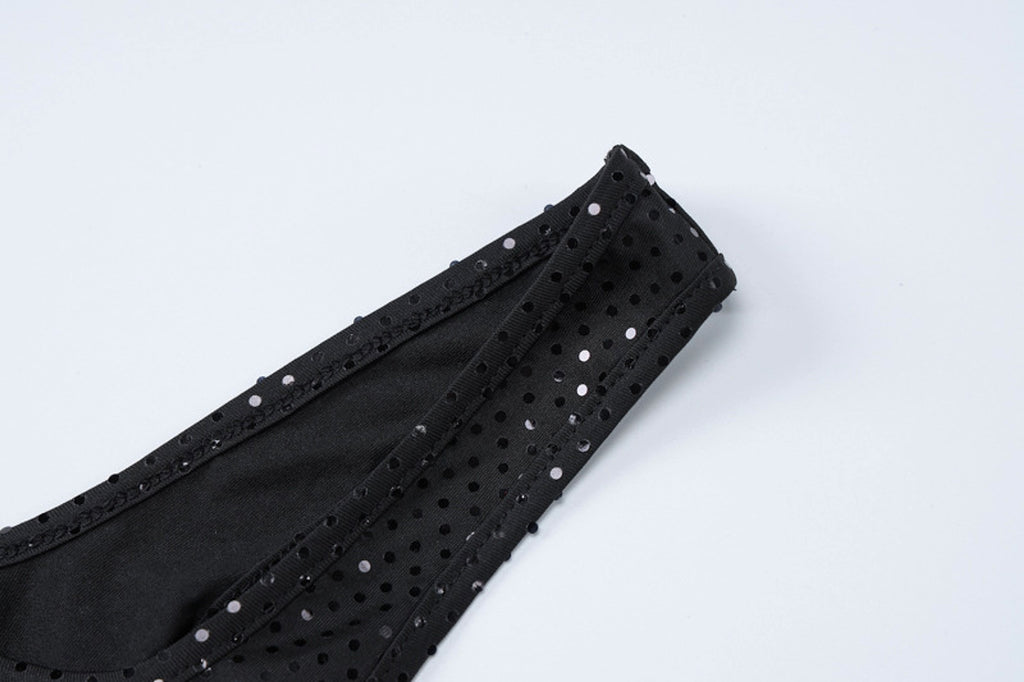 Women's Low-cut U-neck Sequin Hot Drilling Hip Spaghetti Straps Dress - enhanced image 14