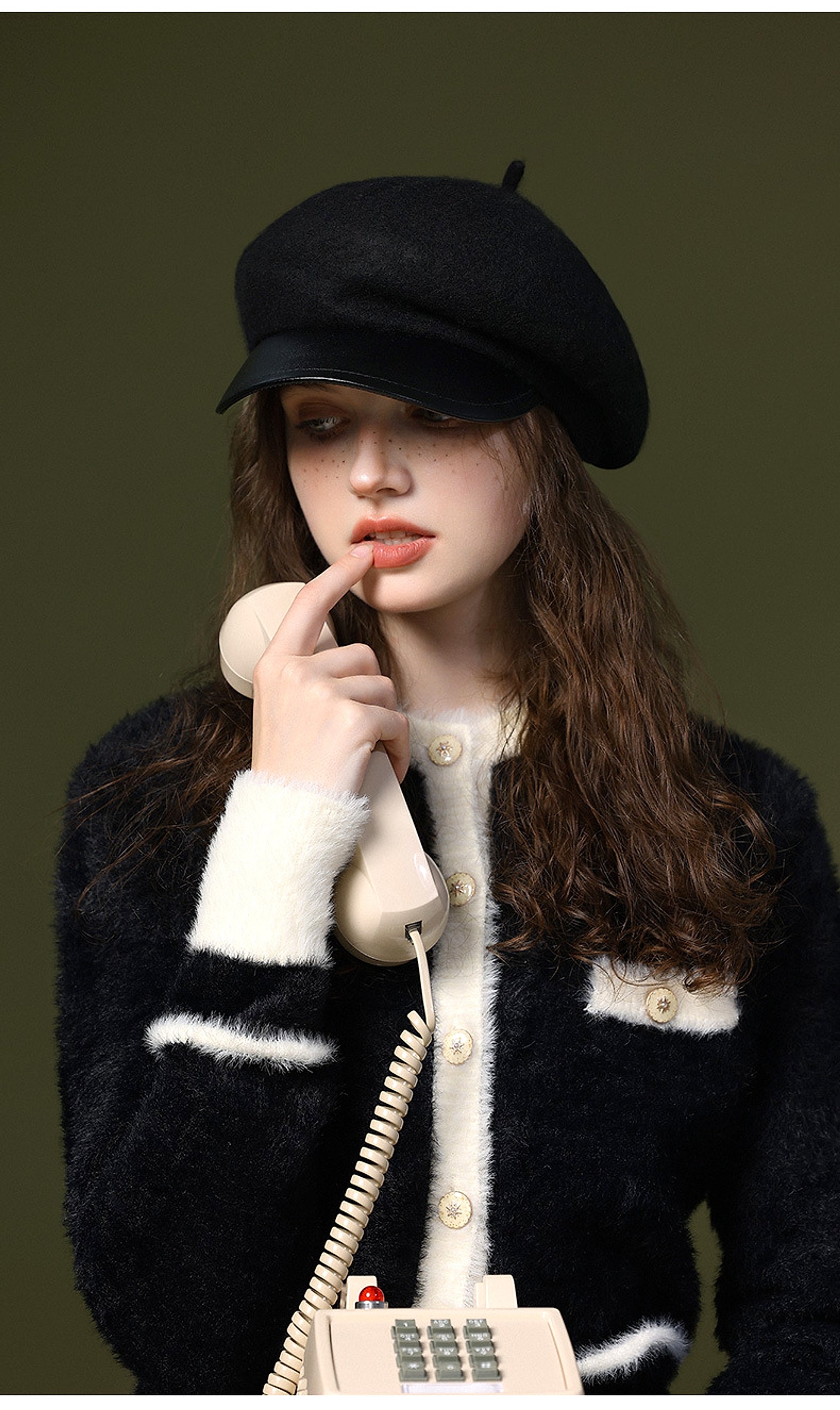Wool Blended Women's Windproof And Warm Vintage Painter Hat Beret - enhanced image 14