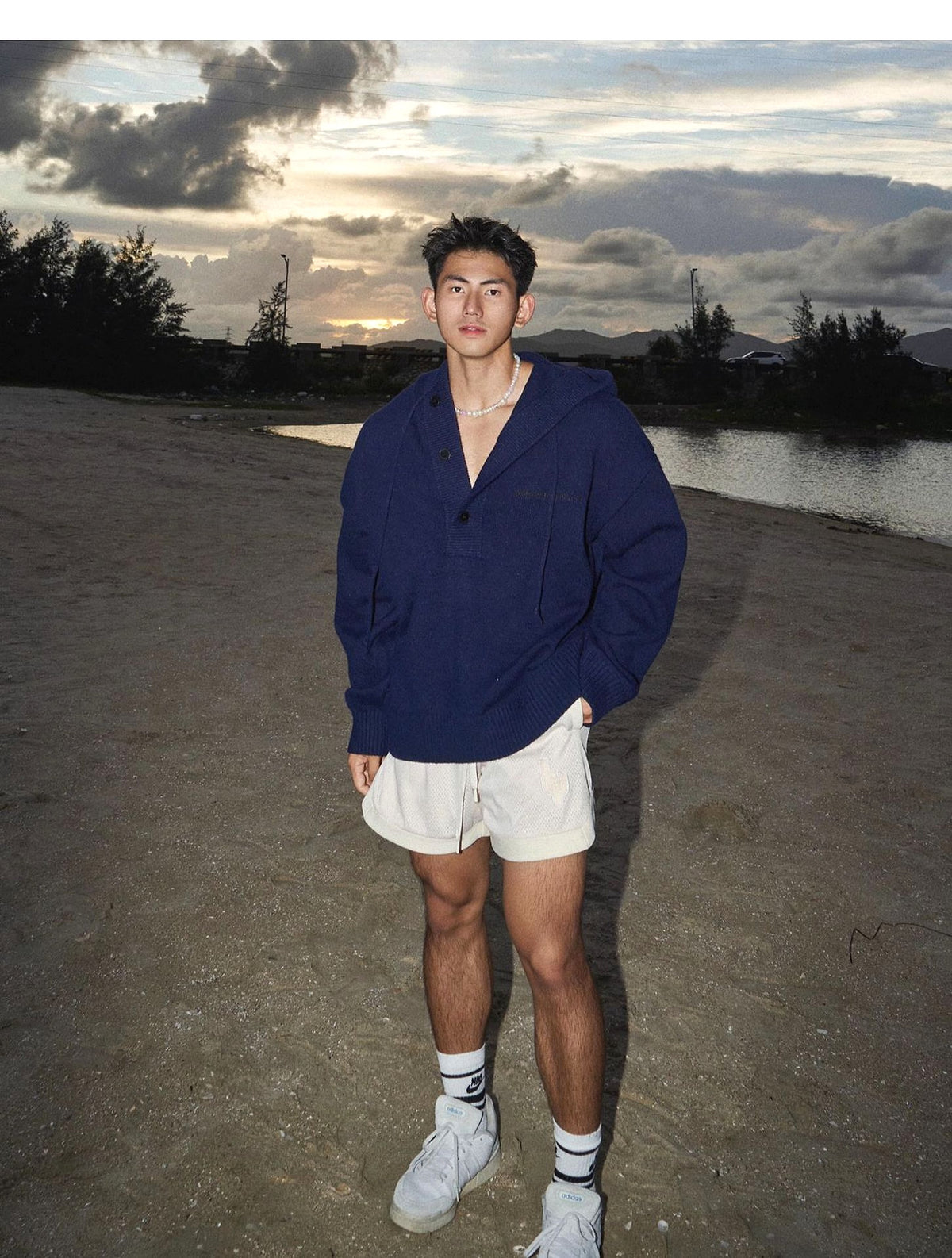 American Simple Embroidery Knitting Hooded Sweater Men - enhanced image 15