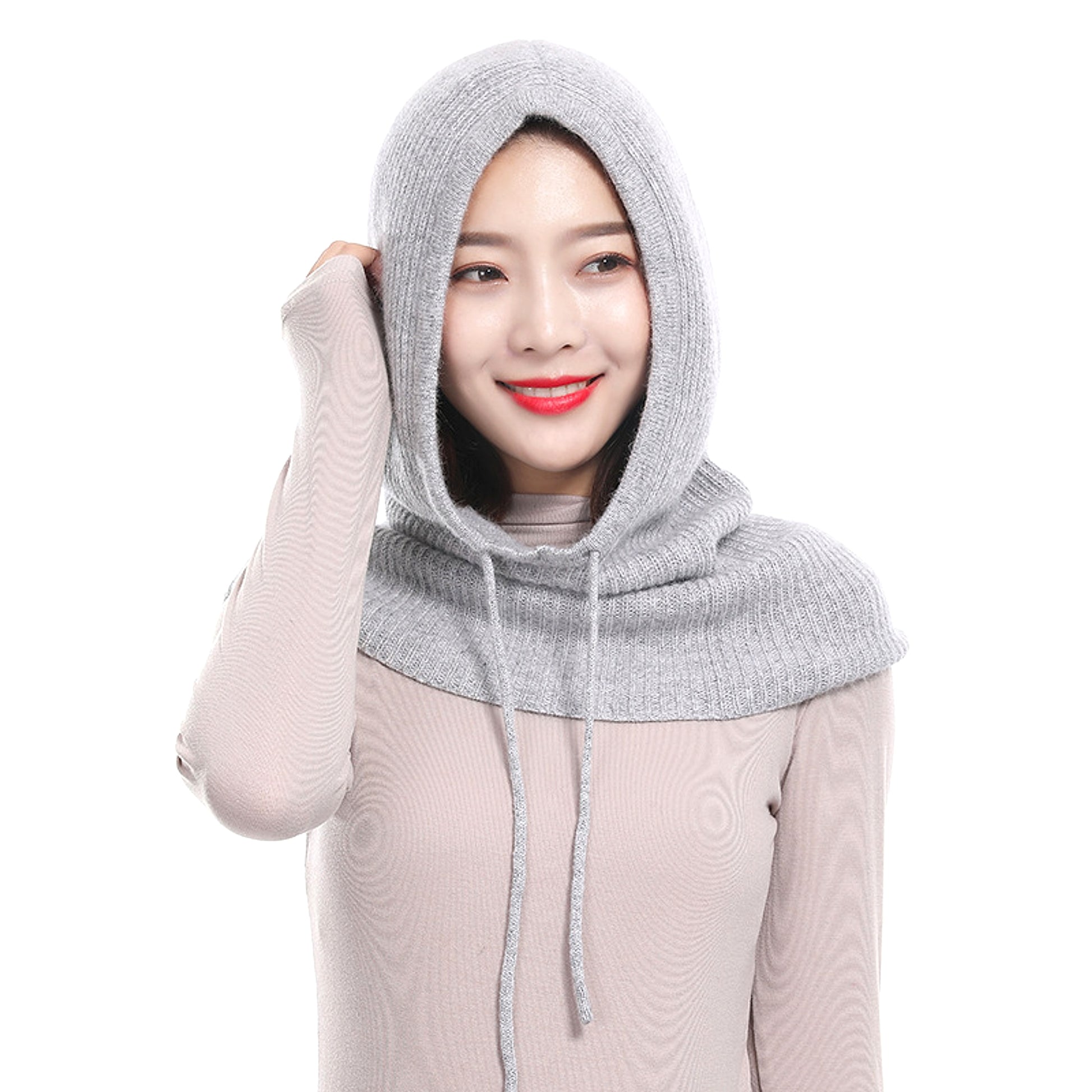Cashmere Woolen Autumn And Winter Knitted Hat - enhanced image 15
