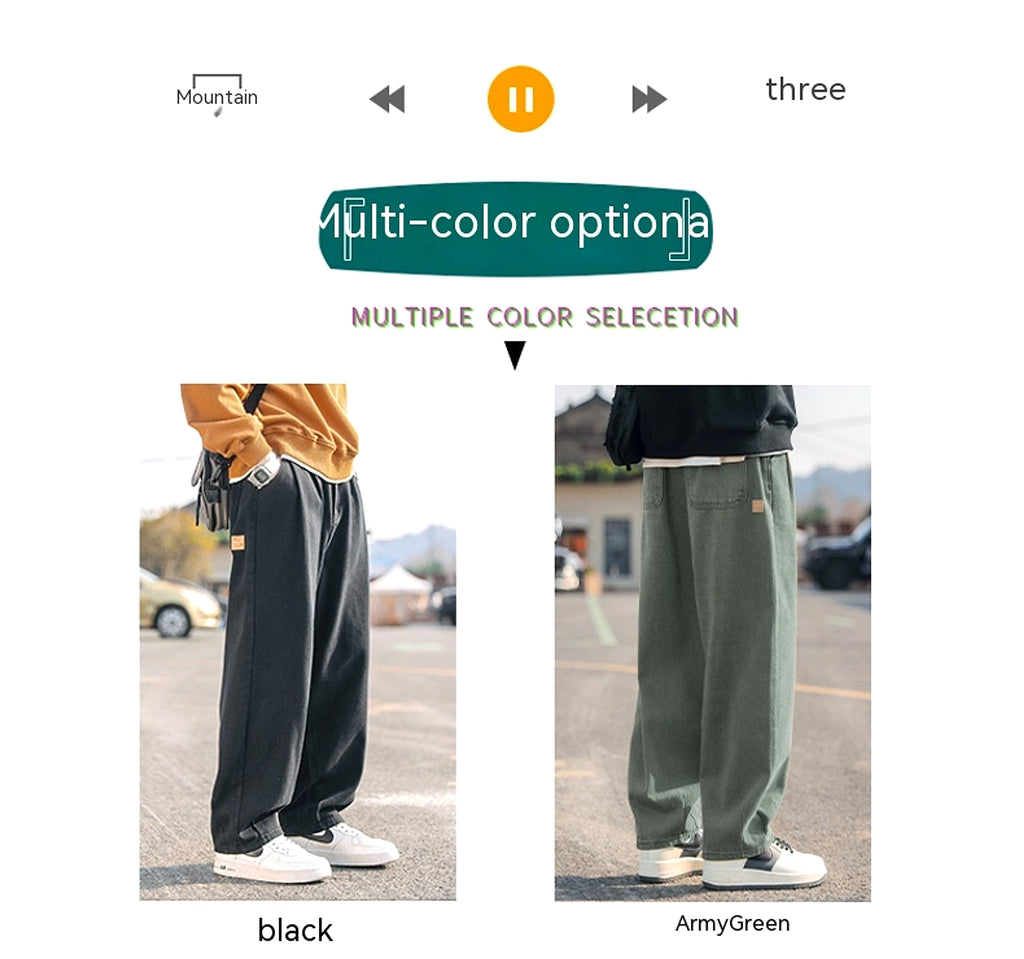 Cotton Pants Men's Casual Straight-leg Pants (Jeans) - enhanced image 15