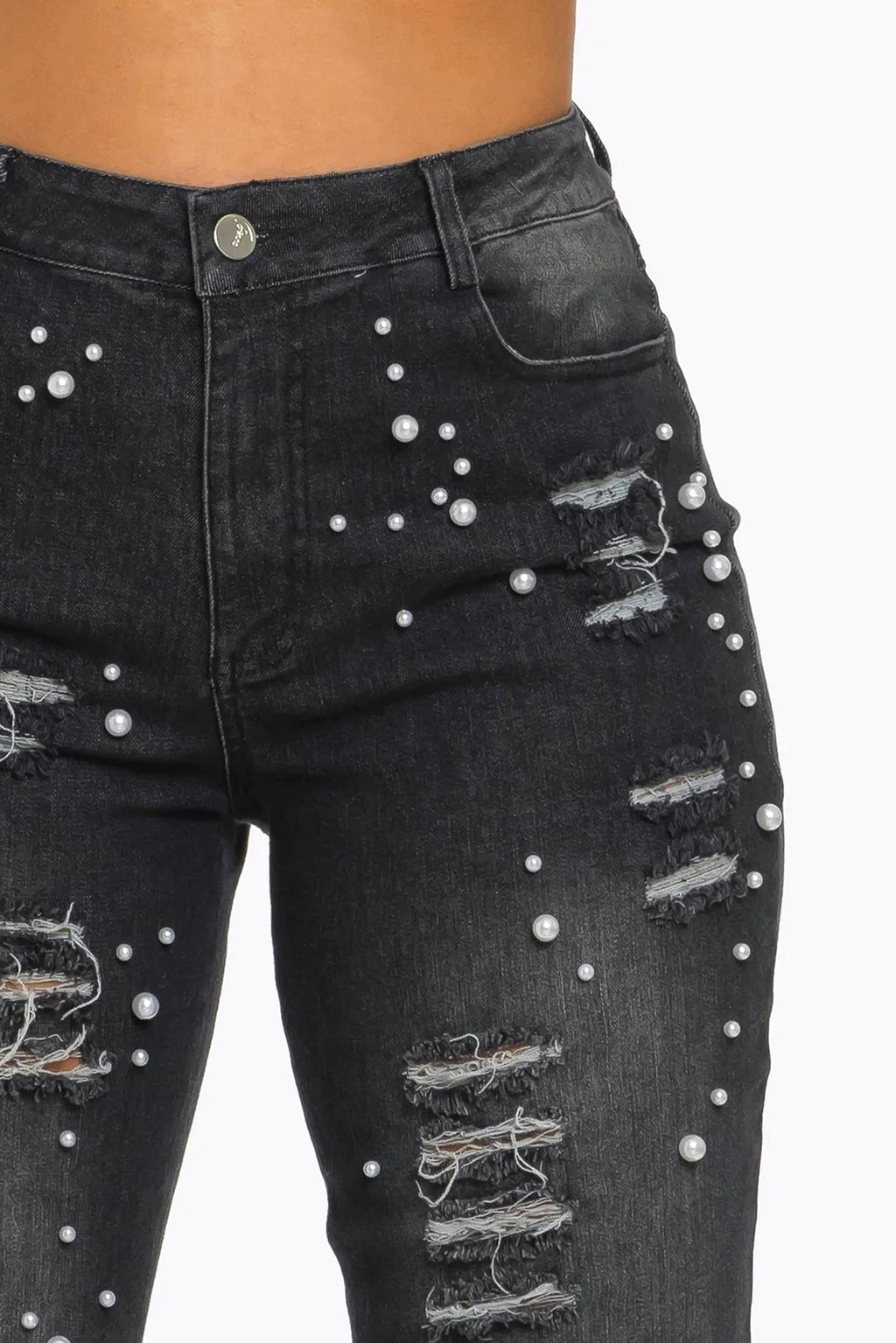 Glam Wool Beaded Jeans – Runway Edition 25 - enhanced image 15