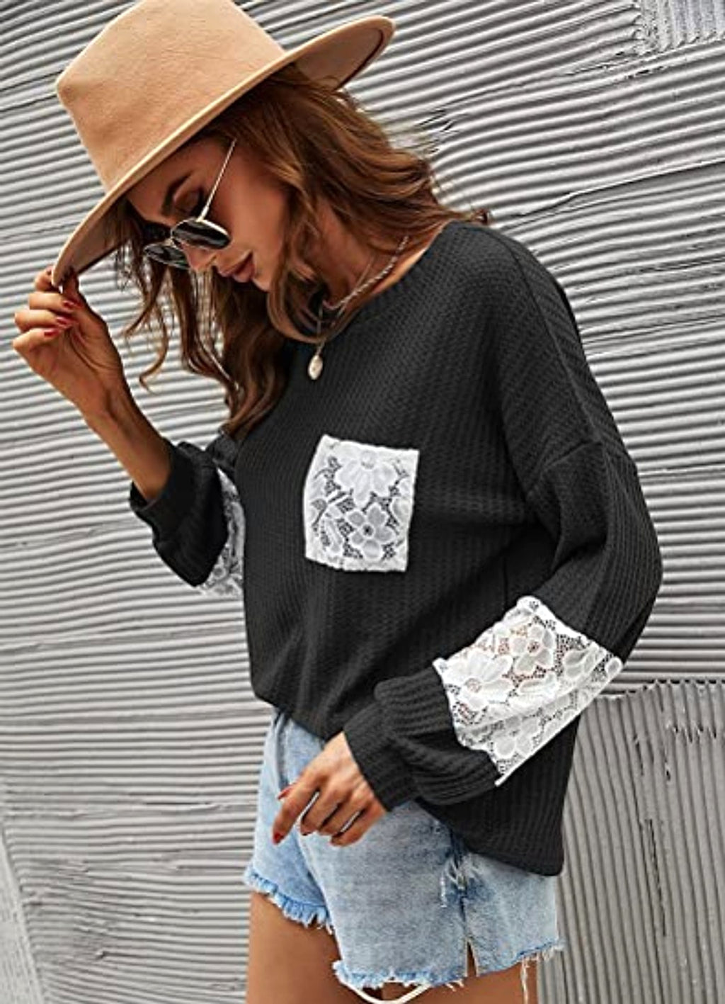 Lace Casual Women's Loose Patchwork Easy Matching Knitwear Women Sweater - enhanced image 15