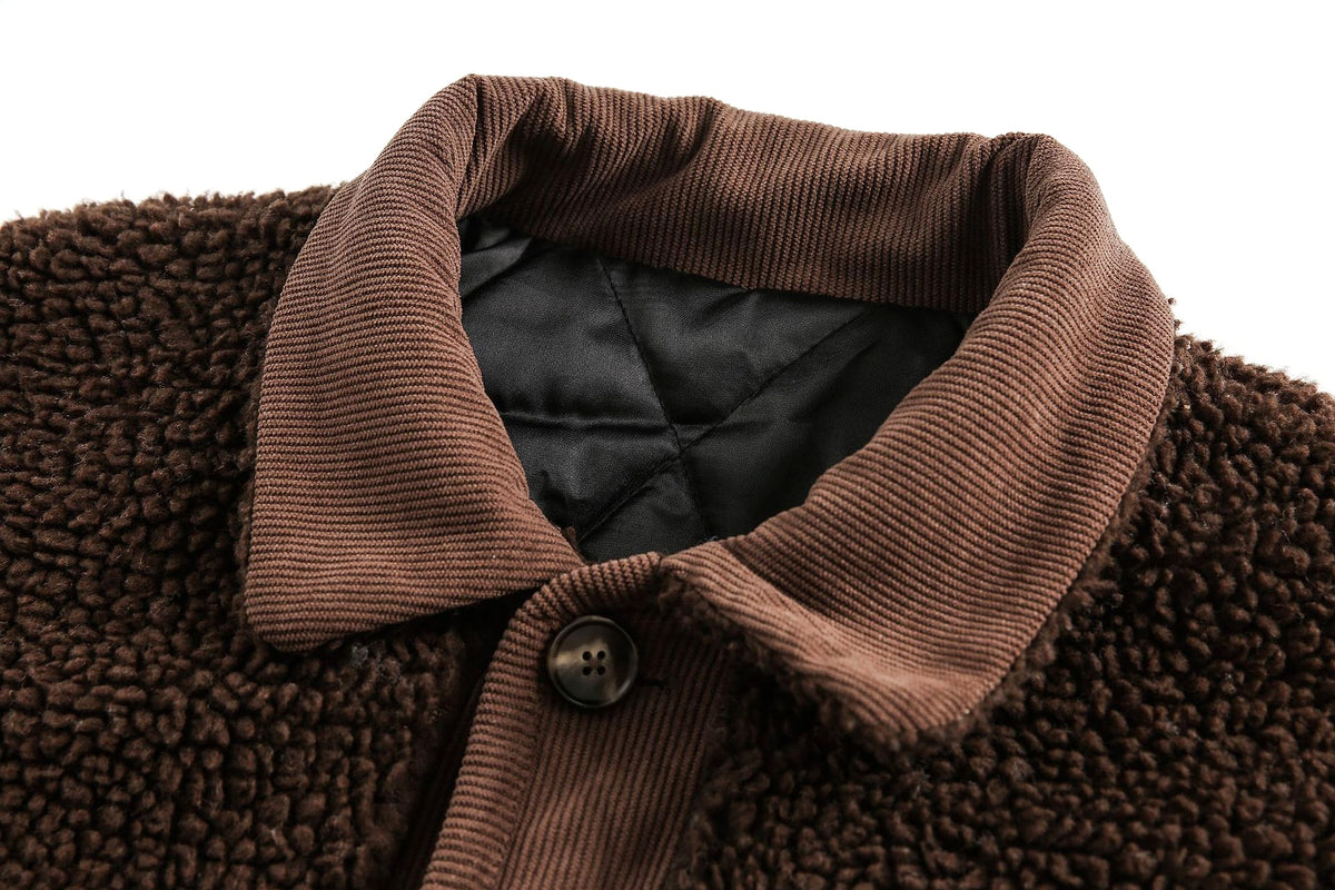 Lamb Wool Cotton Coat Thick Warm - enhanced image 15