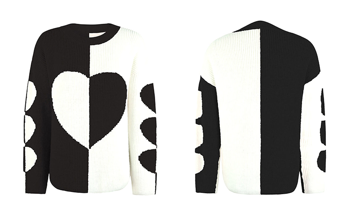 Long Sleeve Love Pattern Sweater Women - enhanced image 15