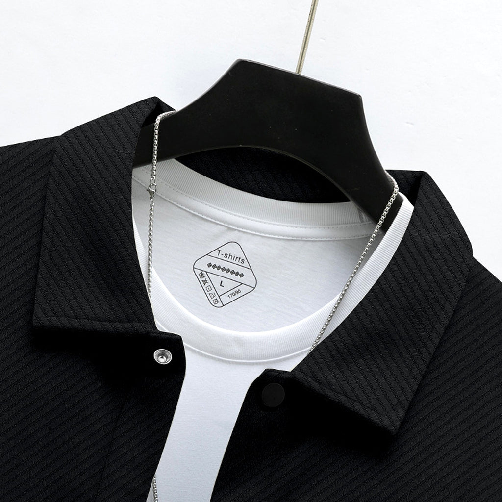 Men's Retro Casual Jacquard Knitted Lapel Shirt Jacket - enhanced image 15