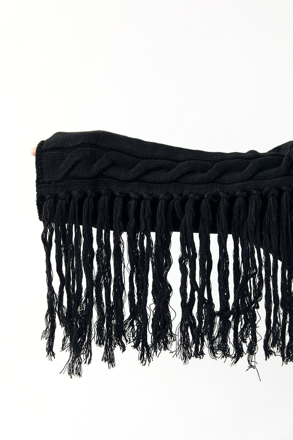 A Pure Color Elegant Style Woolen Tassel Design Sweater  Women - enhanced image 15