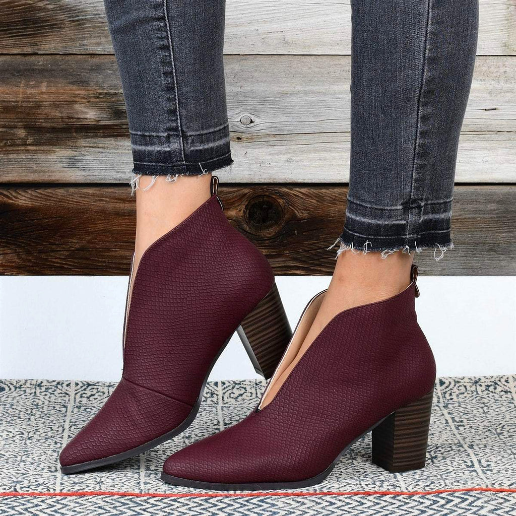 Retro Square Toe Casual Large Size Single Shoe Mid Heel - enhanced image 15
