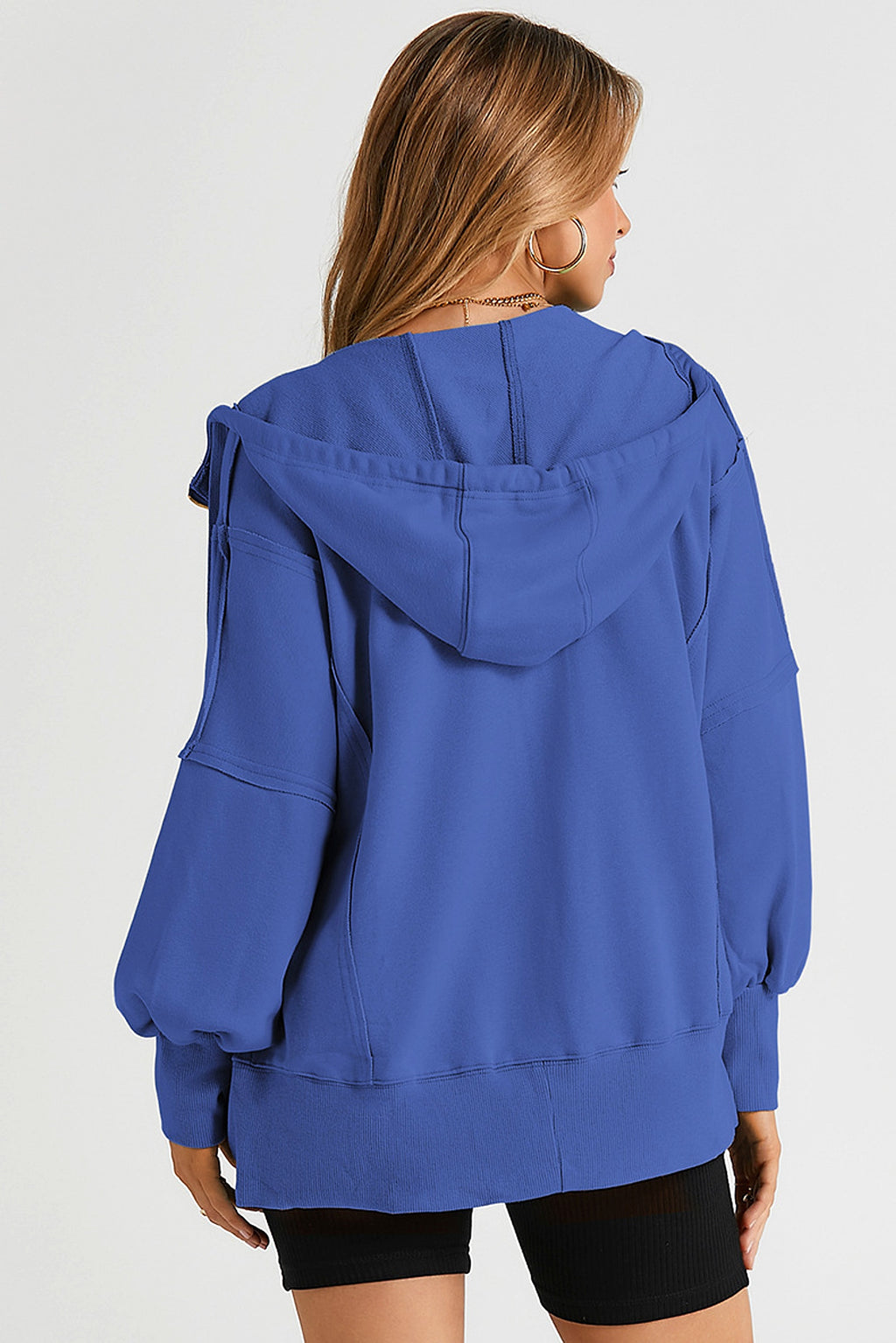 Solid Color Long Sleeve Sweater For Women (Zipper) - enhanced image 15