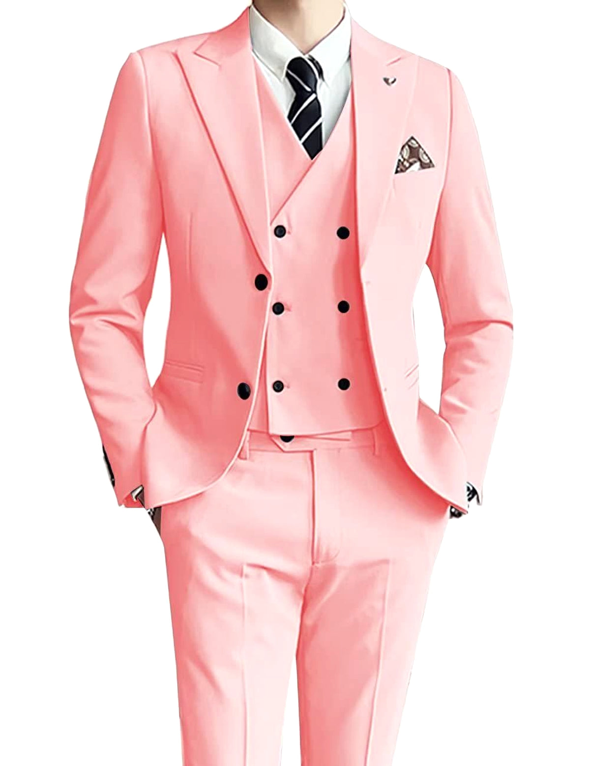Ceremonté™ – Slim Fit Three-Piece Wedding Suit - enhanced image 15