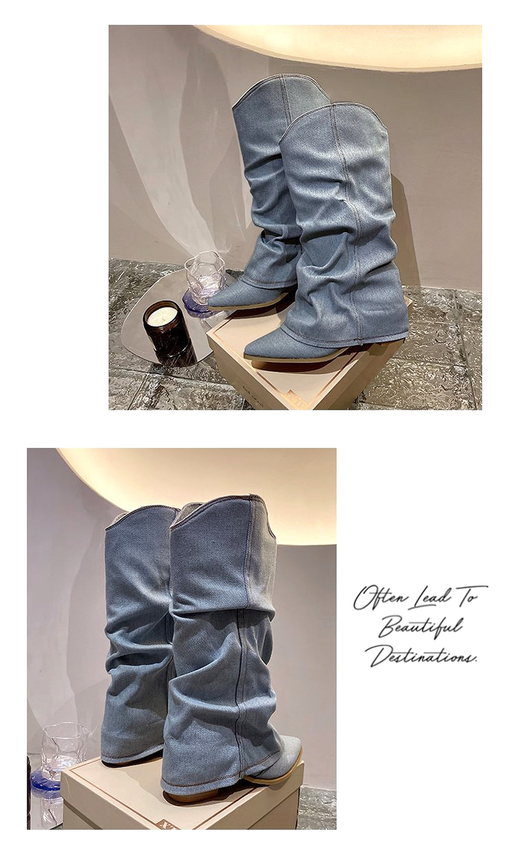 Velvexa™ – High Heel Denim Stretch Boots - enhanced image 15