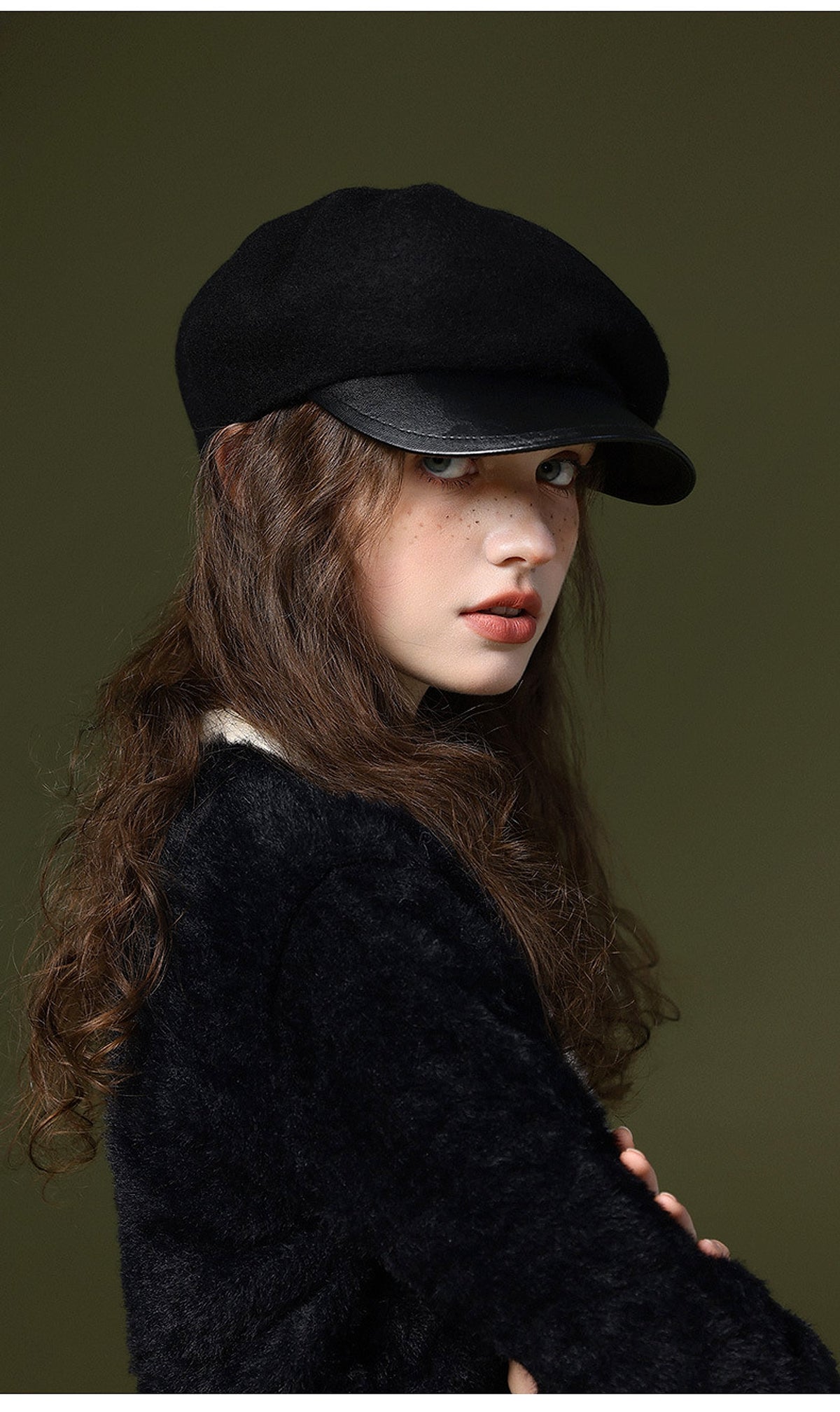 Wool Blended Women's Windproof And Warm Vintage Painter Hat Beret - enhanced image 15