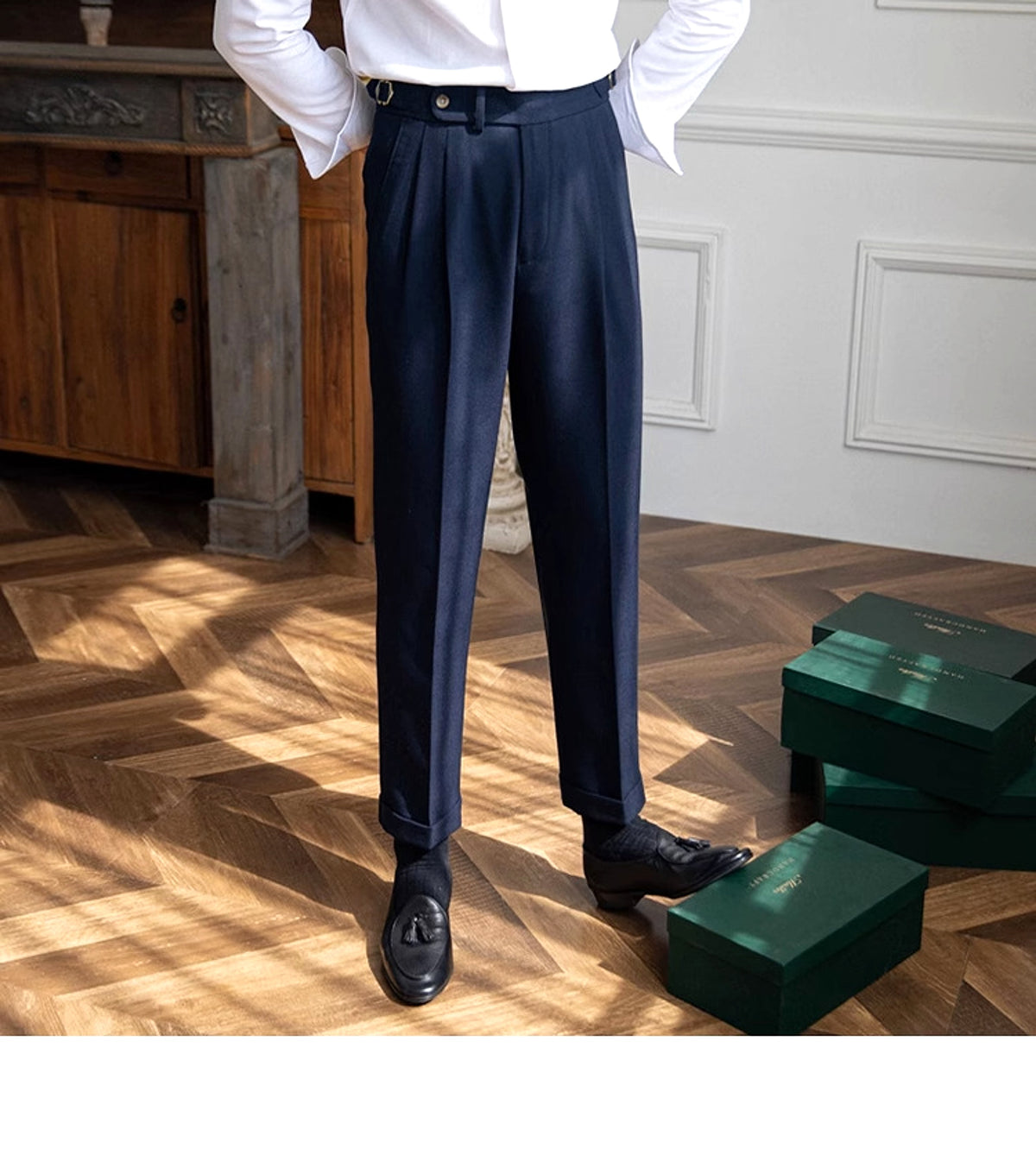 British Men Business Casual Pants - enhanced image 16