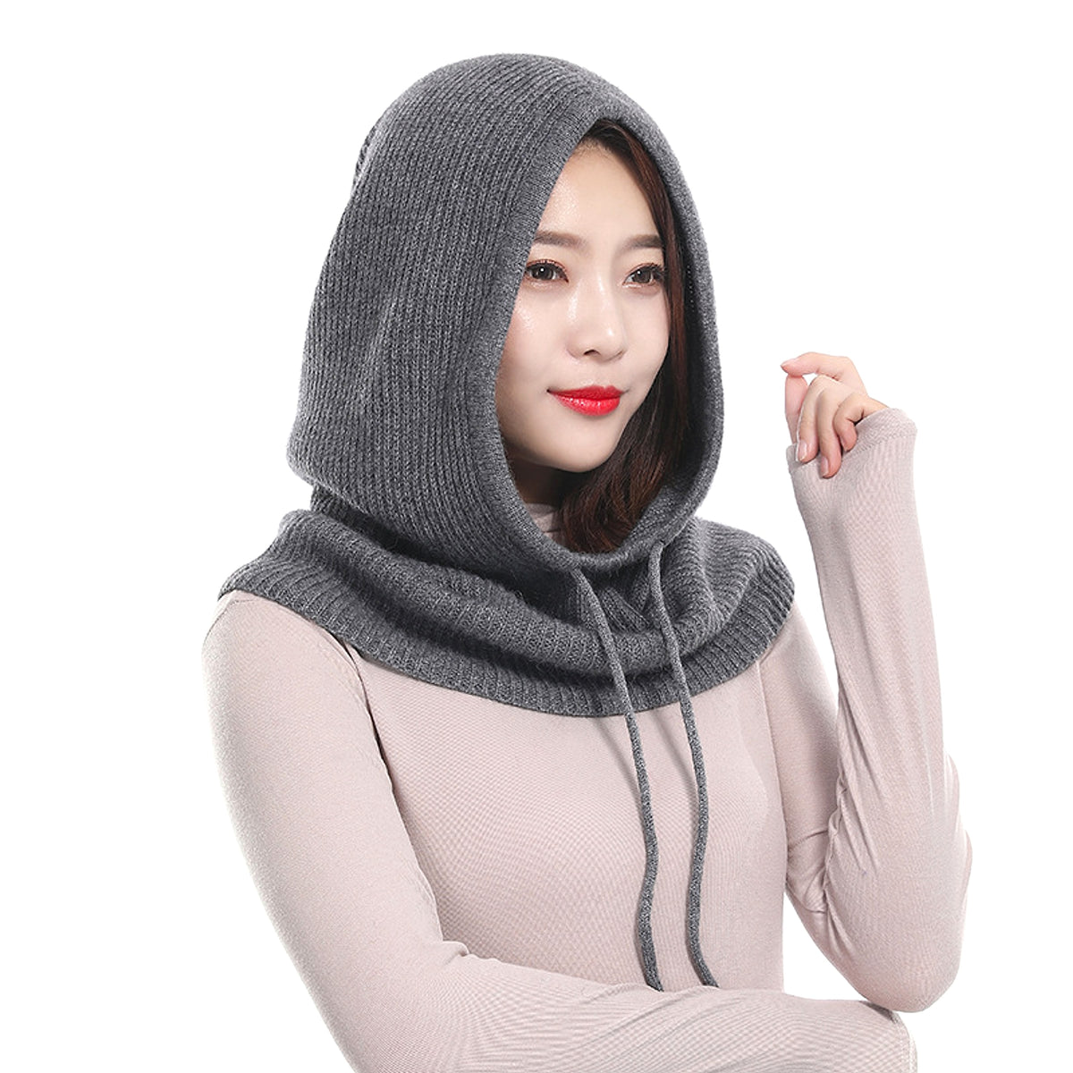 Cashmere Woolen Autumn And Winter Knitted Hat - enhanced image 16