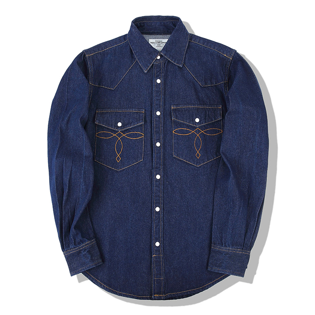 Classic Bag Flower Wash Denim Shirt - enhanced image 16