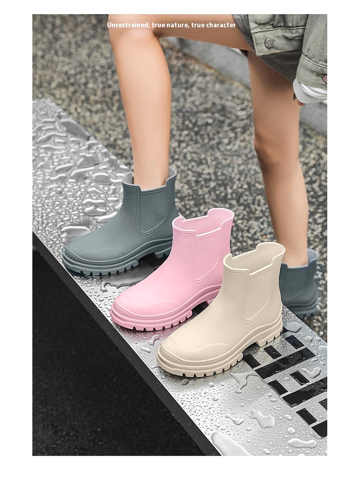 Cross-border Ladies Outdoor Work Rain Boots Lightweight Non-slip Rubber Shoes Kitchen Shoe Cover - enhanced image 16