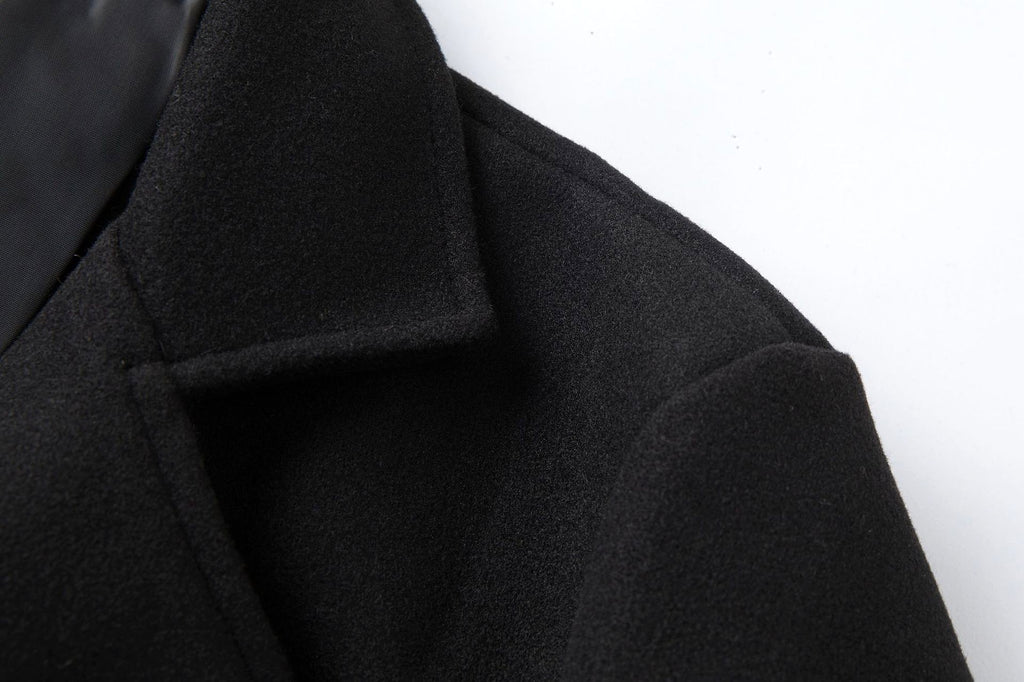 Fall Winter Men Double Breasted Mid-length Trench Coat - enhanced image 16