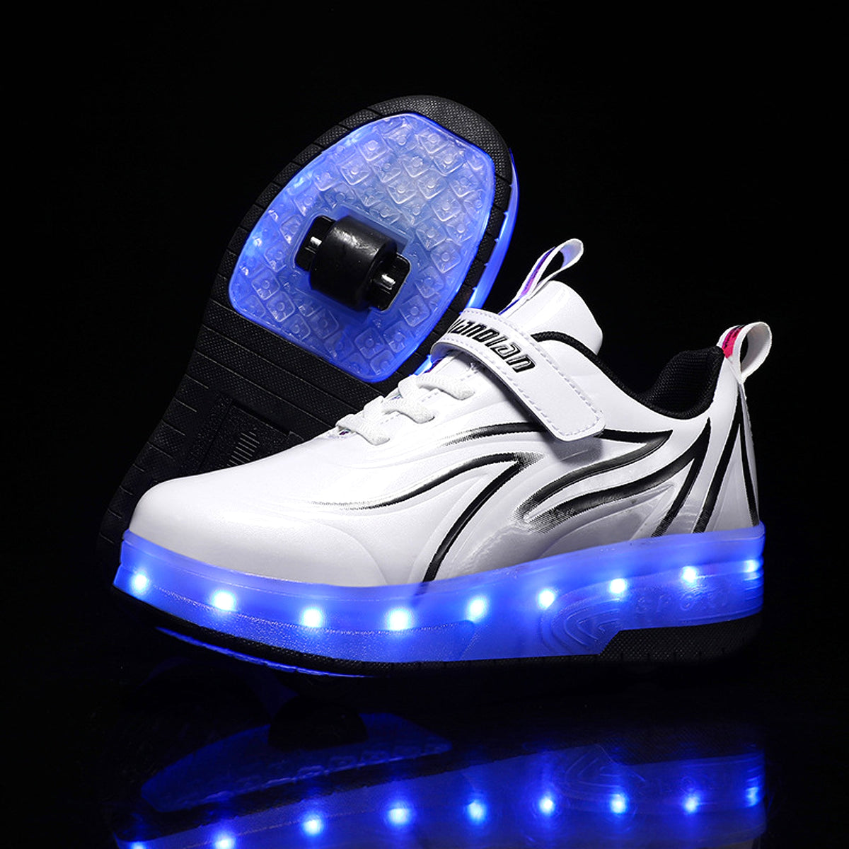 Light Charging Pulley Shoes Single And Double Wheels - enhanced image 16