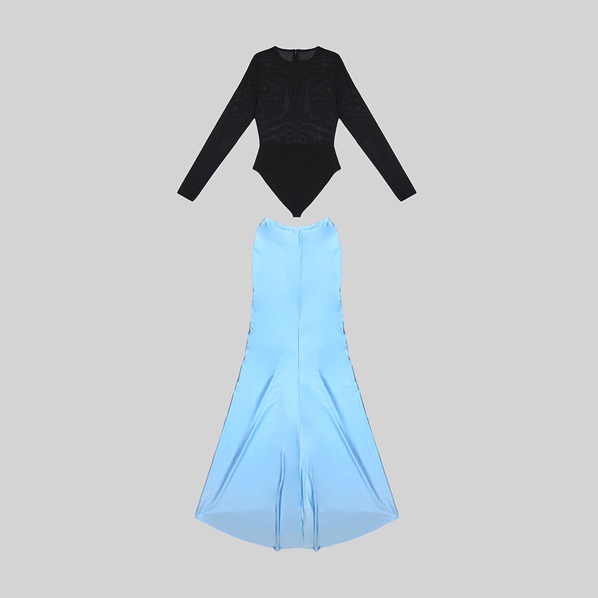 Mesh Long Dress Two-piece Set - enhanced image 16