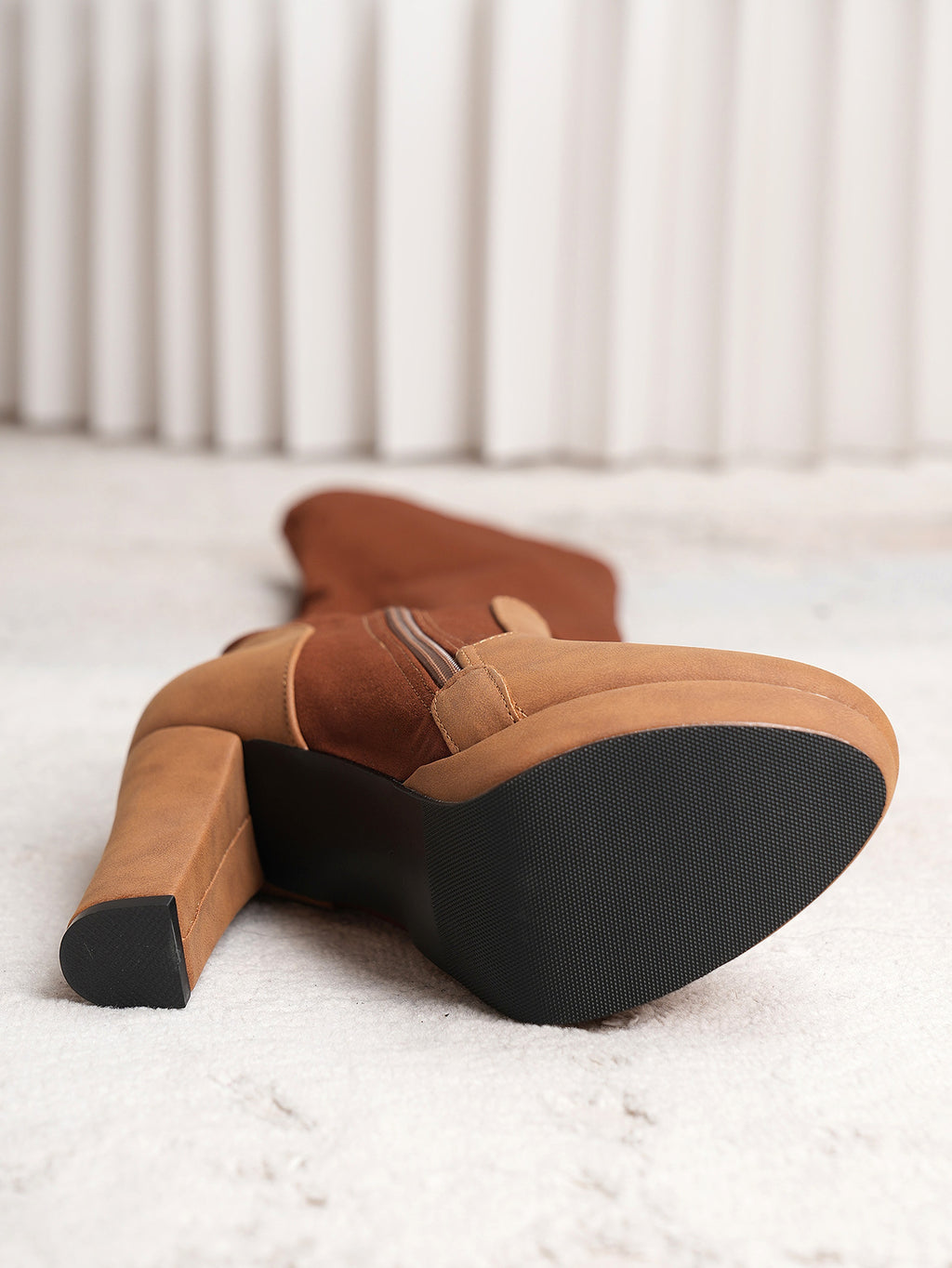 New Long Boots For Women Elastic Suede High Square Heel Over-the-knee Boots Fashion Party Shoes Winter - enhanced image 16
