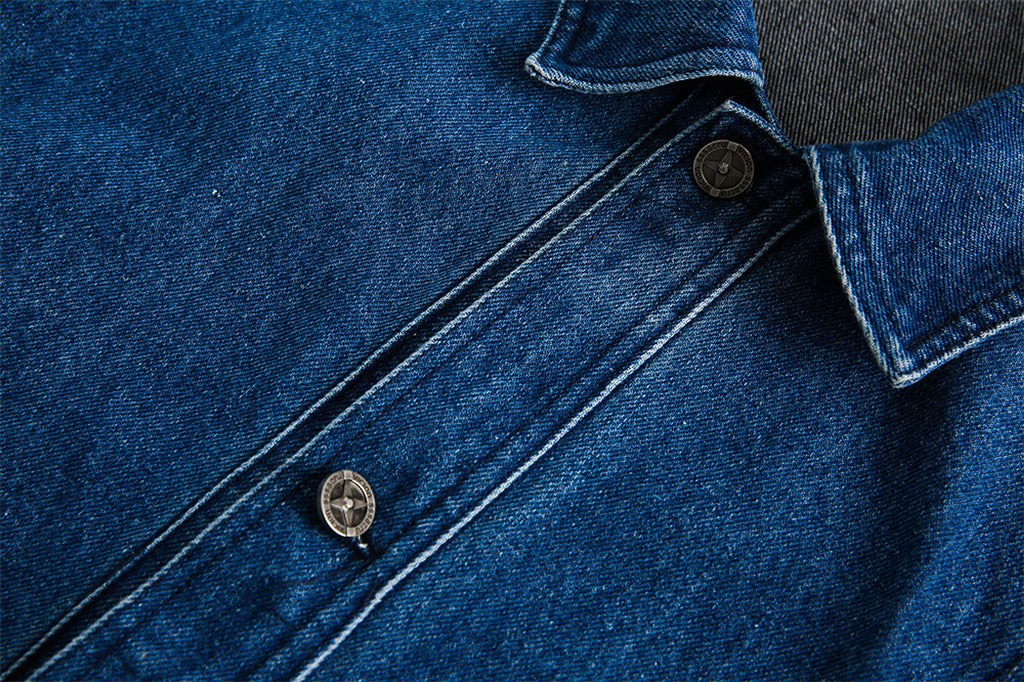 Side Stripe Stitching Loose Denim Jacket Men And Women European And American - enhanced image 16