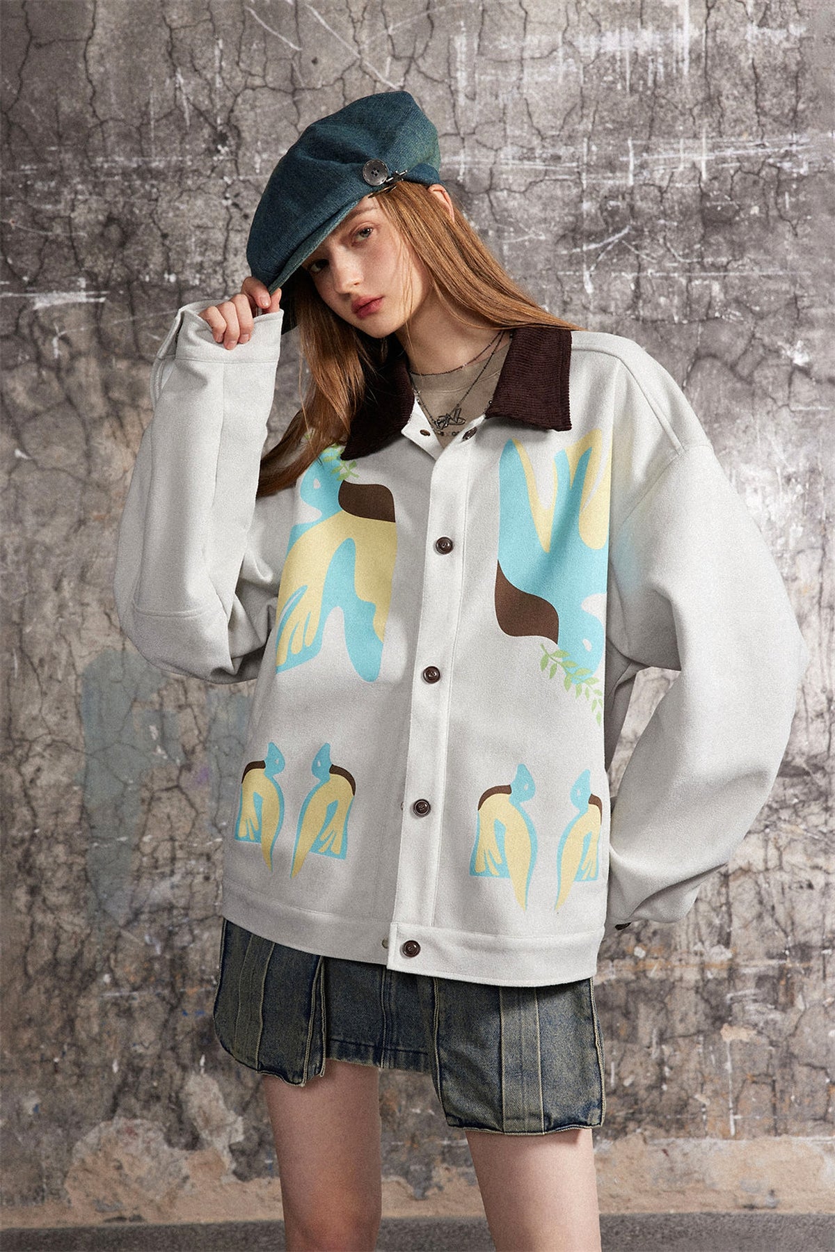 Stitching Contrast Color JacketWomen - enhanced image 16