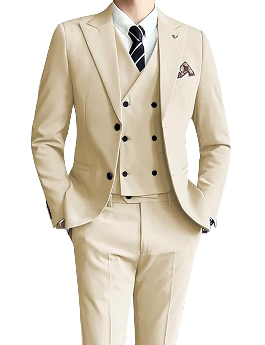 Ceremonté™ – Slim Fit Three-Piece Wedding Suit - enhanced image 16