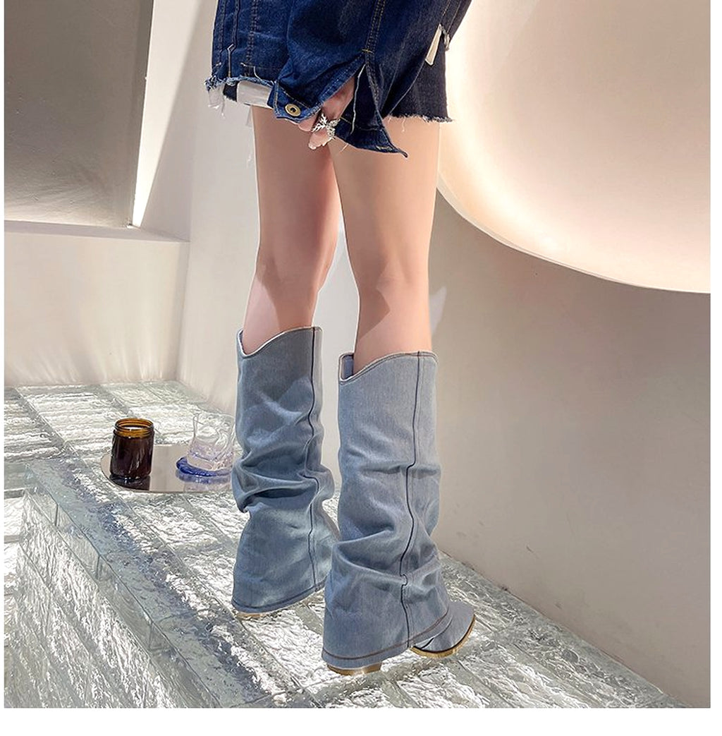 Velvexa™ – High Heel Denim Stretch Boots - enhanced image 16