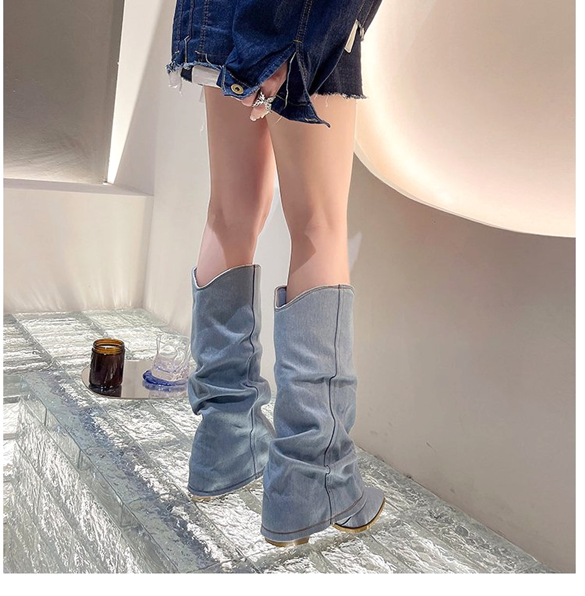 Velvexa™ – High Heel Denim Stretch Boots - enhanced image 16