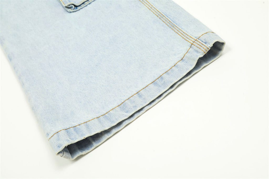 Wash Light Color Cargo Jeans Men - enhanced image 16