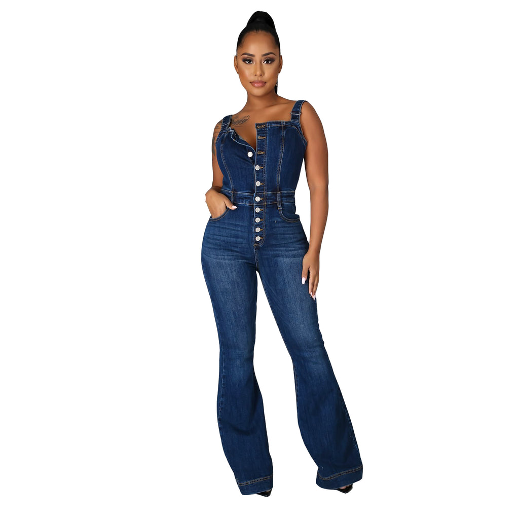Women's Fashion Casual Denim Jumpsuit - enhanced image 16