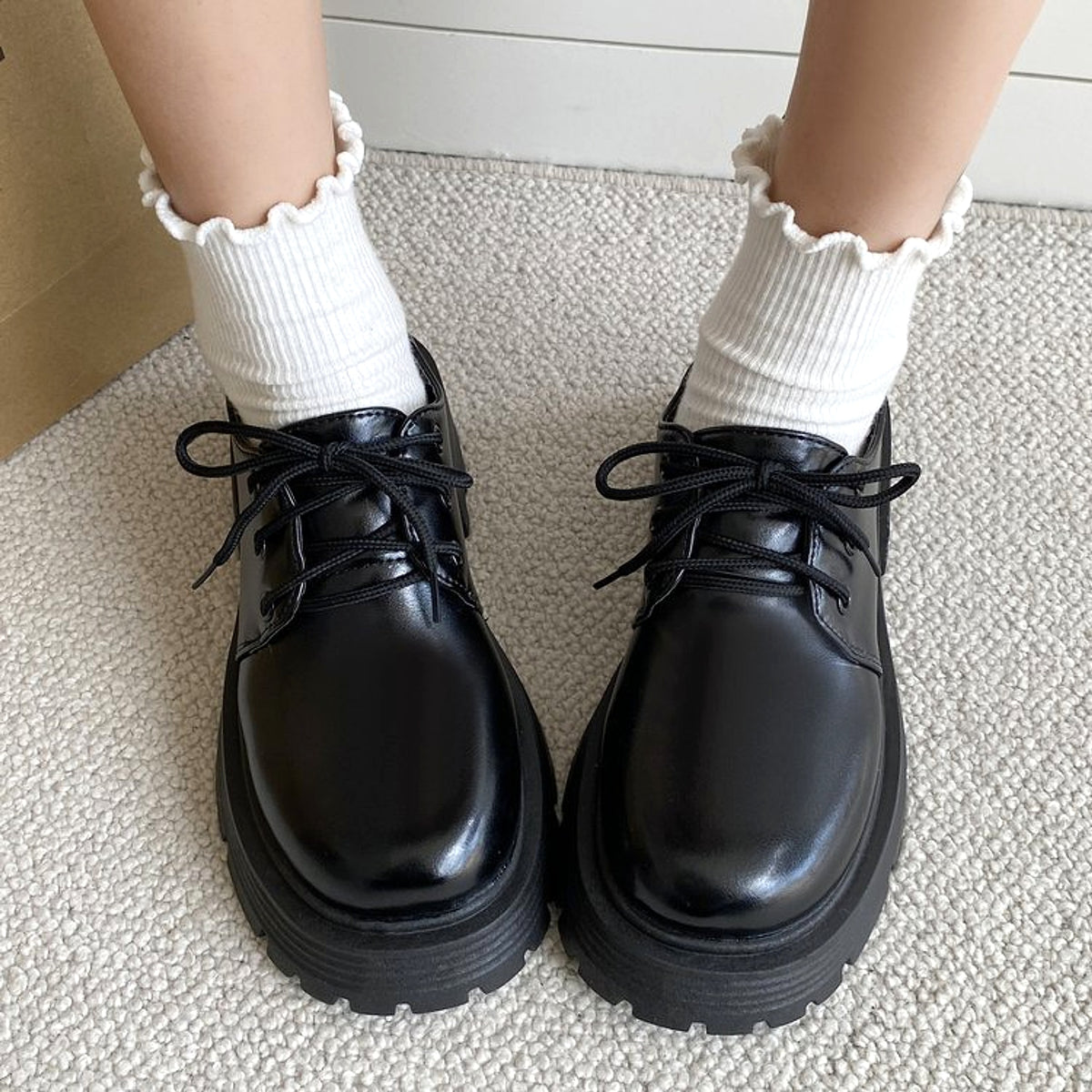 MonoBold™ – Thick Sole Vintage Leather Oxfords - enhanced image 16