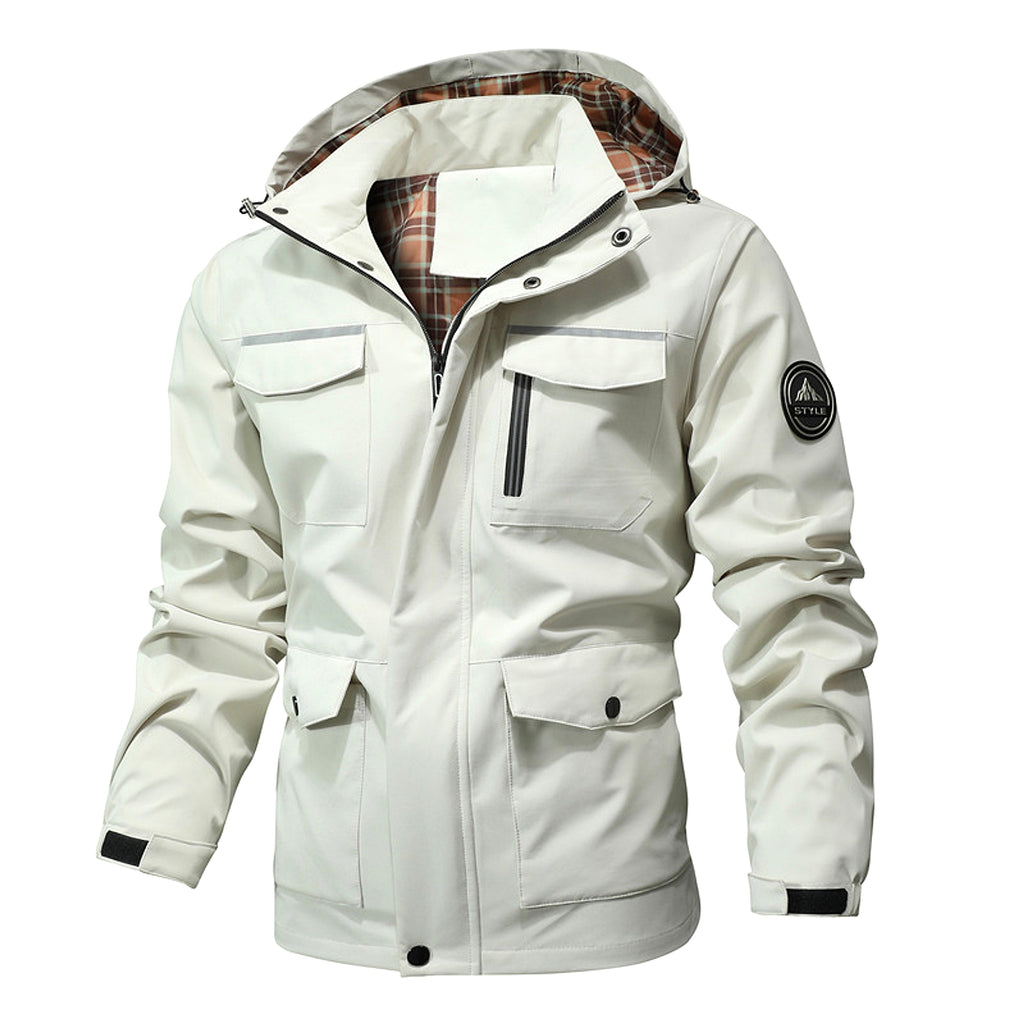 Men’s Mid-Length Hooded Trench Coat – Clean, Smart, Reliable