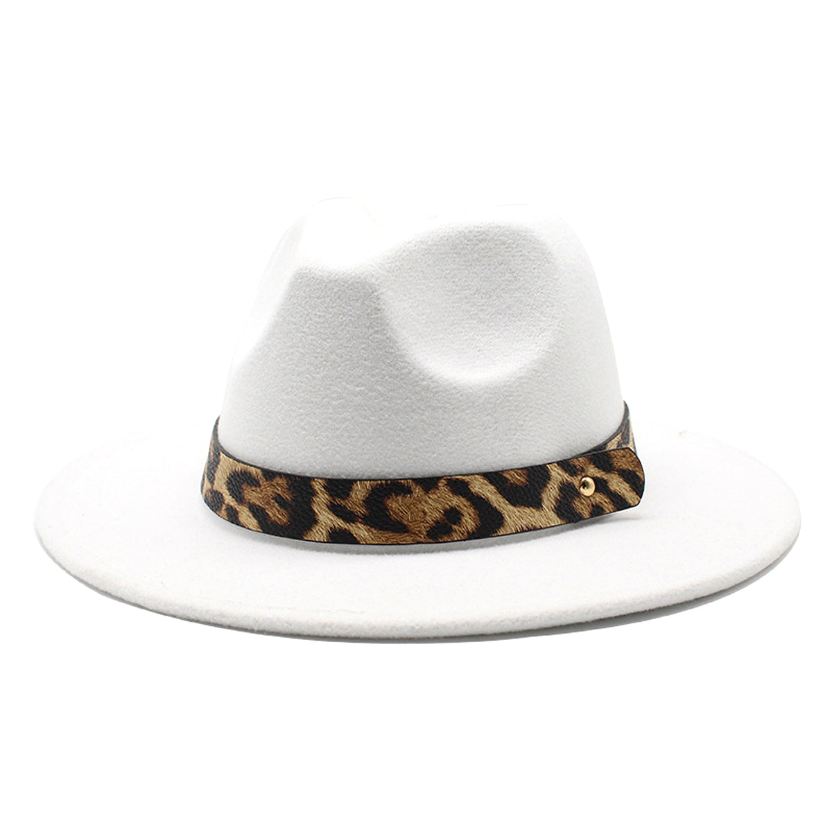 Men's Fashion Leopard Print Woolen Big Brim Top Hat - enhanced image 17