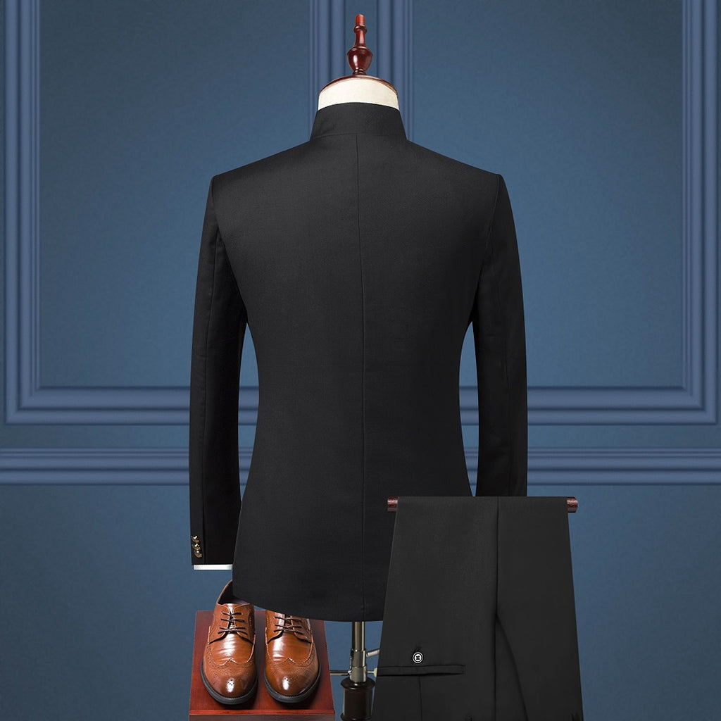 RegentForm™ – 3-Piece British Stand Collar Suit - enhanced image 17