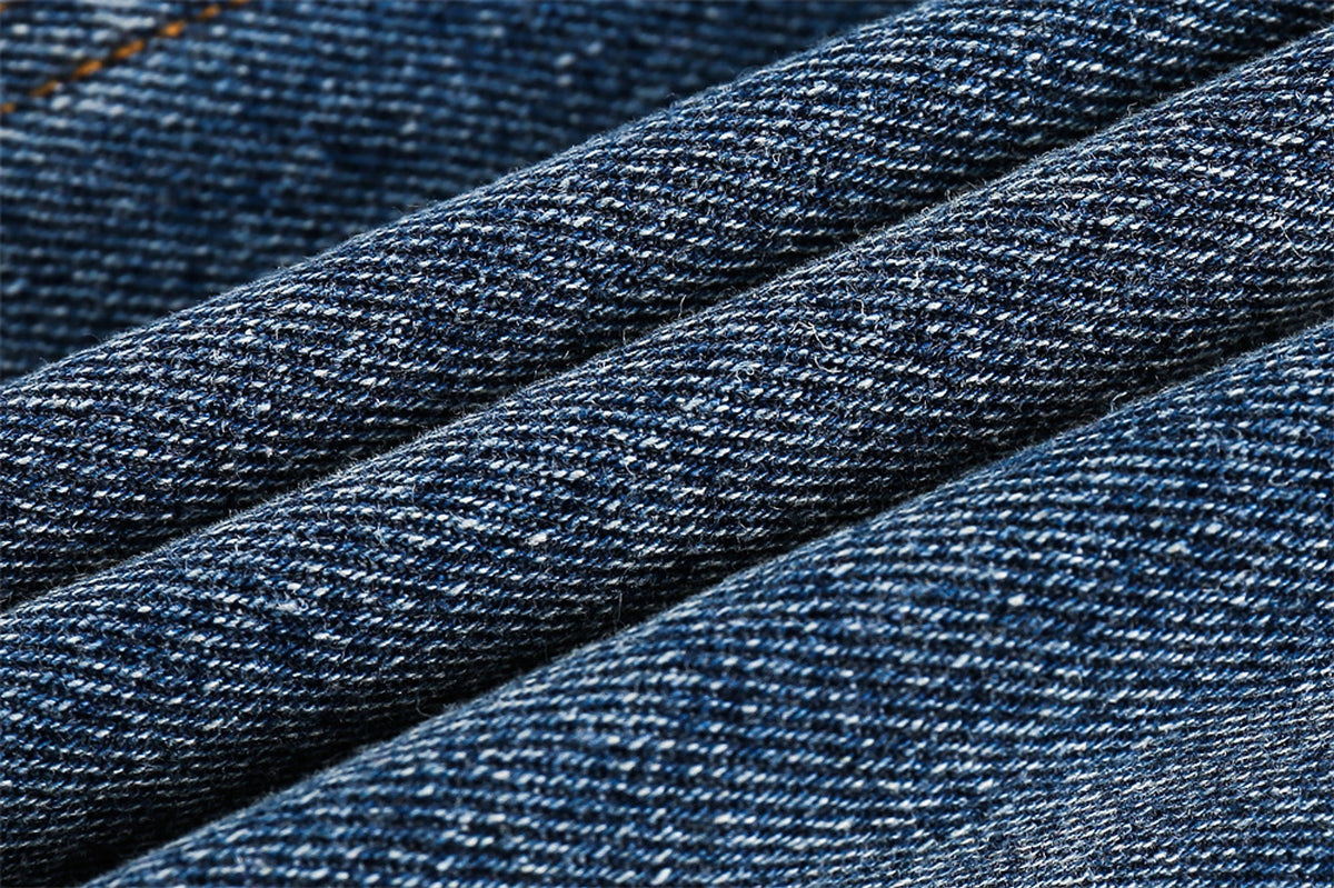 1. National Style Burrs Stitching Washed Denim Jacket - enhanced image 17