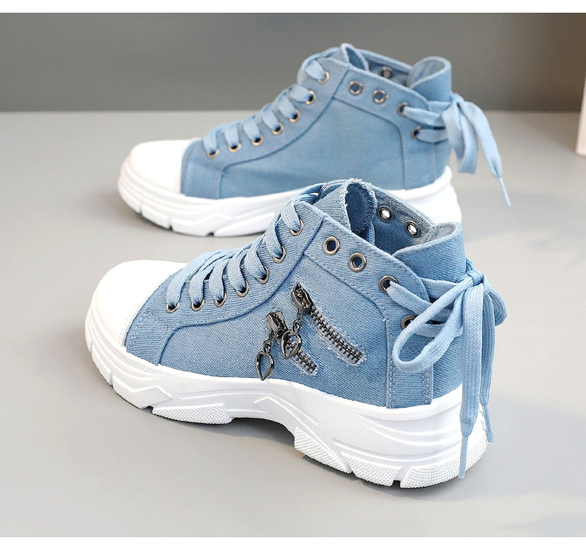 CanvasStep™ – Platform High-Top Sneakers with Zipper Details - enhanced image 17