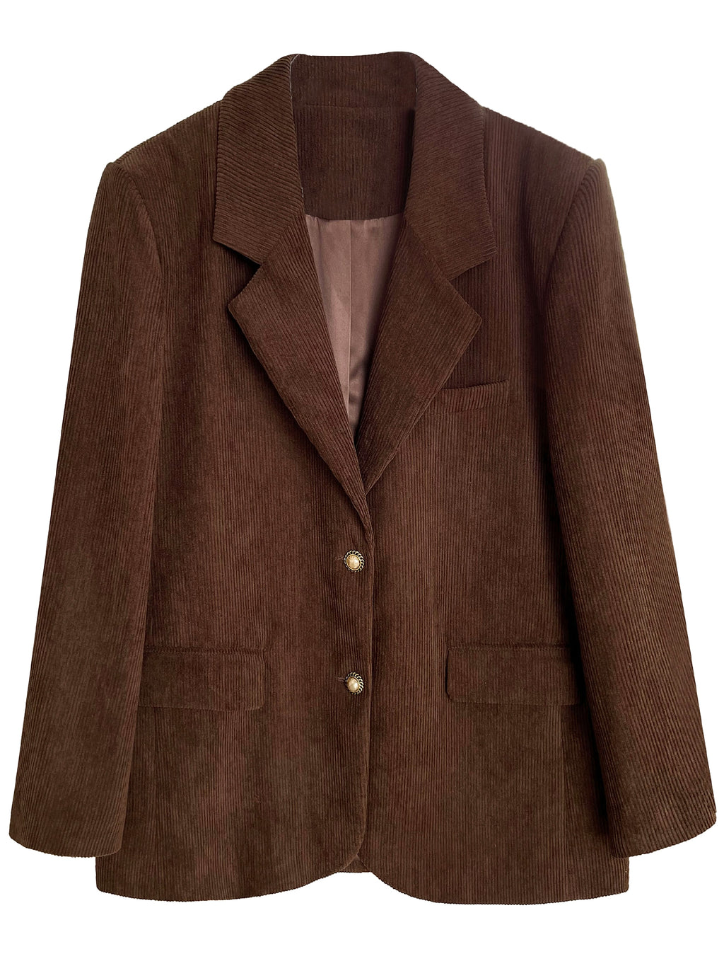 Retro Heavy Industry Metal Buckle Corduroy Suit Jacket - enhanced image 17