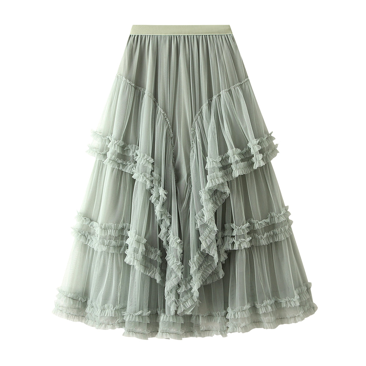 Slimming Multi-layer High-grade Gauze Skirt High-grade Skirt - enhanced image 17