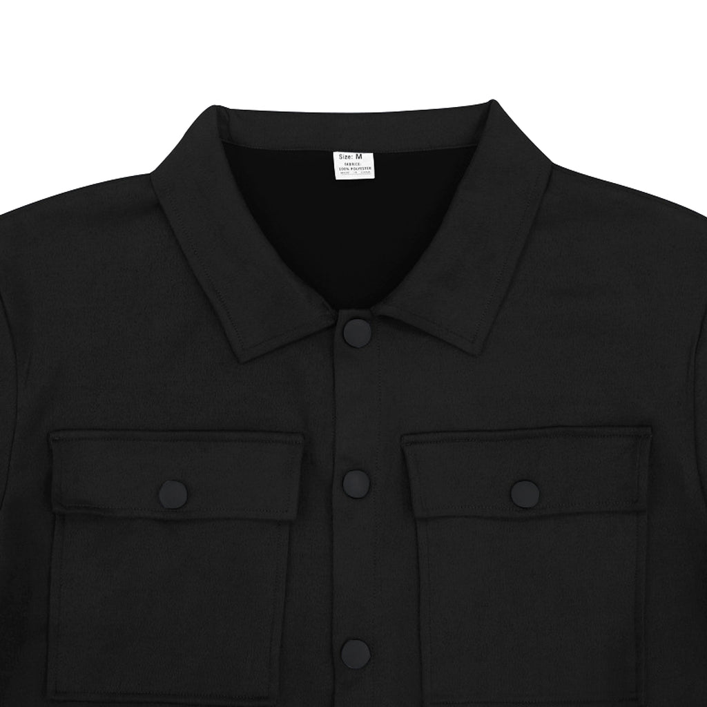 A Suede Single-breasted Solid Color Slim Fit Two-piece Suit Men (Tracksuit) - enhanced image 17