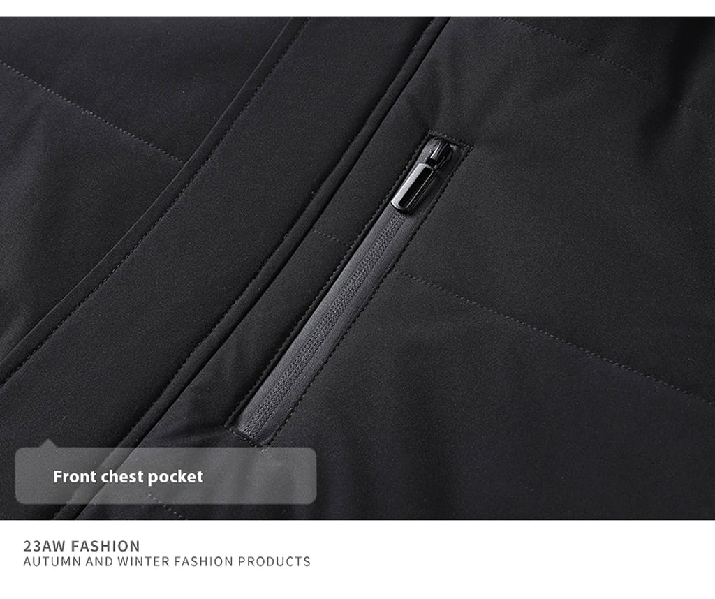 Winter Popular Middle-aged And Elderly Cotton Down Jacket Men Fleece-lined Thickened Hooded Warm Middle-aged And Elderly - enhanced image 17