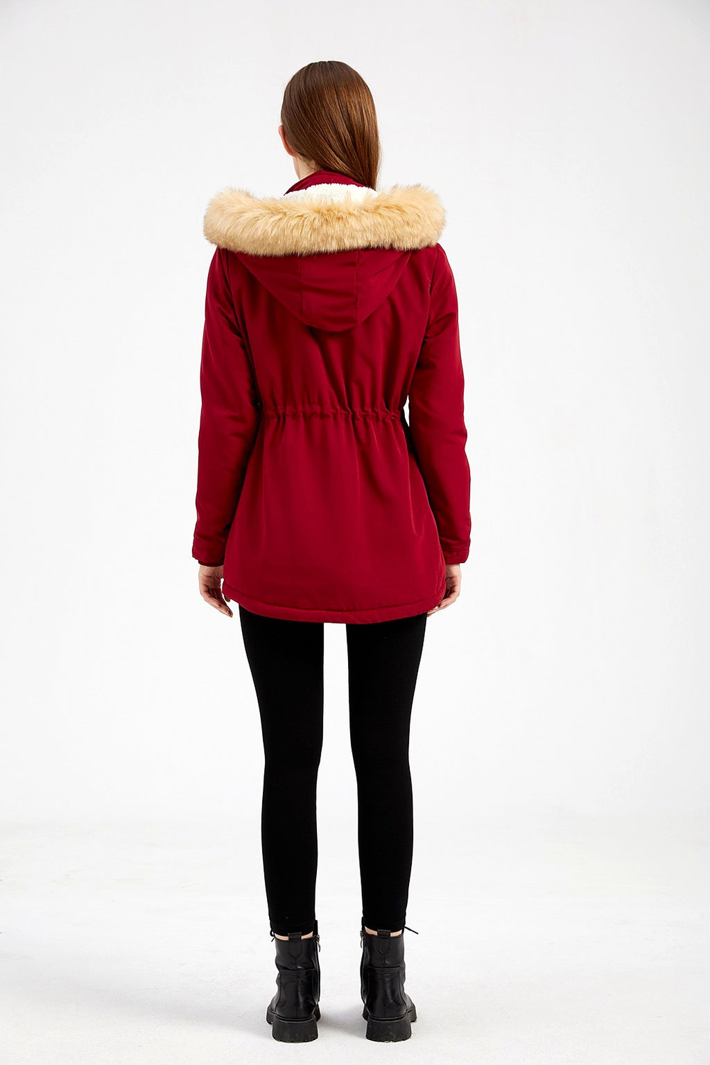Women's Winter Coat with Detachable Hood – Warm Fleece-Lined Jacket - enhanced image 17