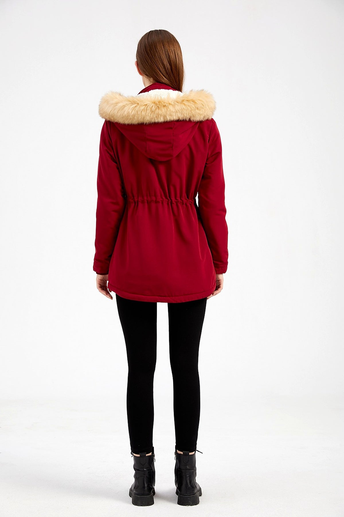 Women's Winter Coat with Detachable Hood – Warm Fleece-Lined Jacket - enhanced image 17