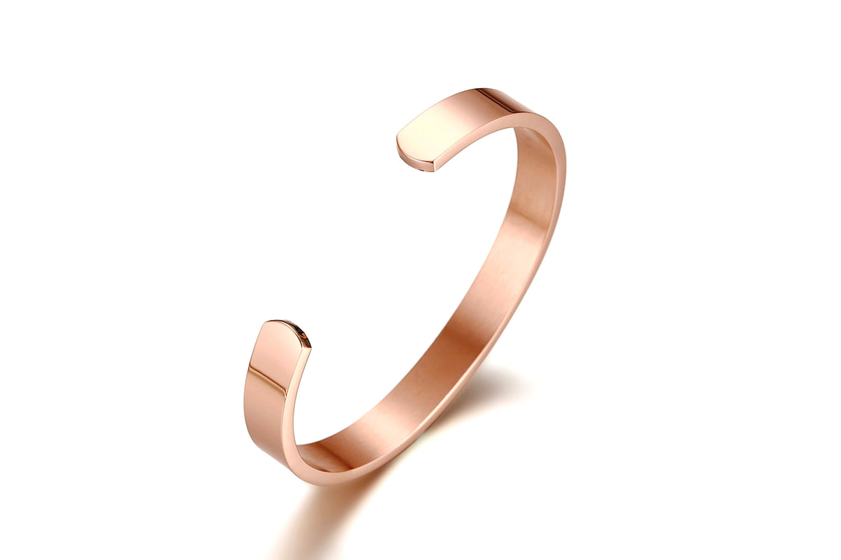 Can Be Engraved Light Body Opening Titanium Steel Men's Bracelet - enhanced image 18