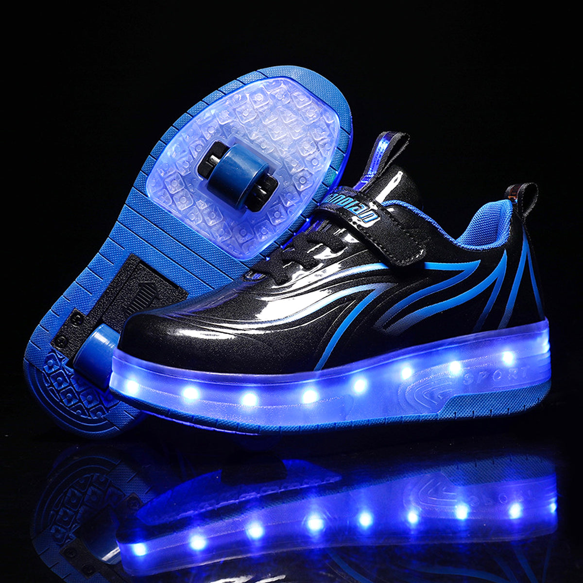 Light Charging Pulley Shoes Single And Double Wheels - enhanced image 18