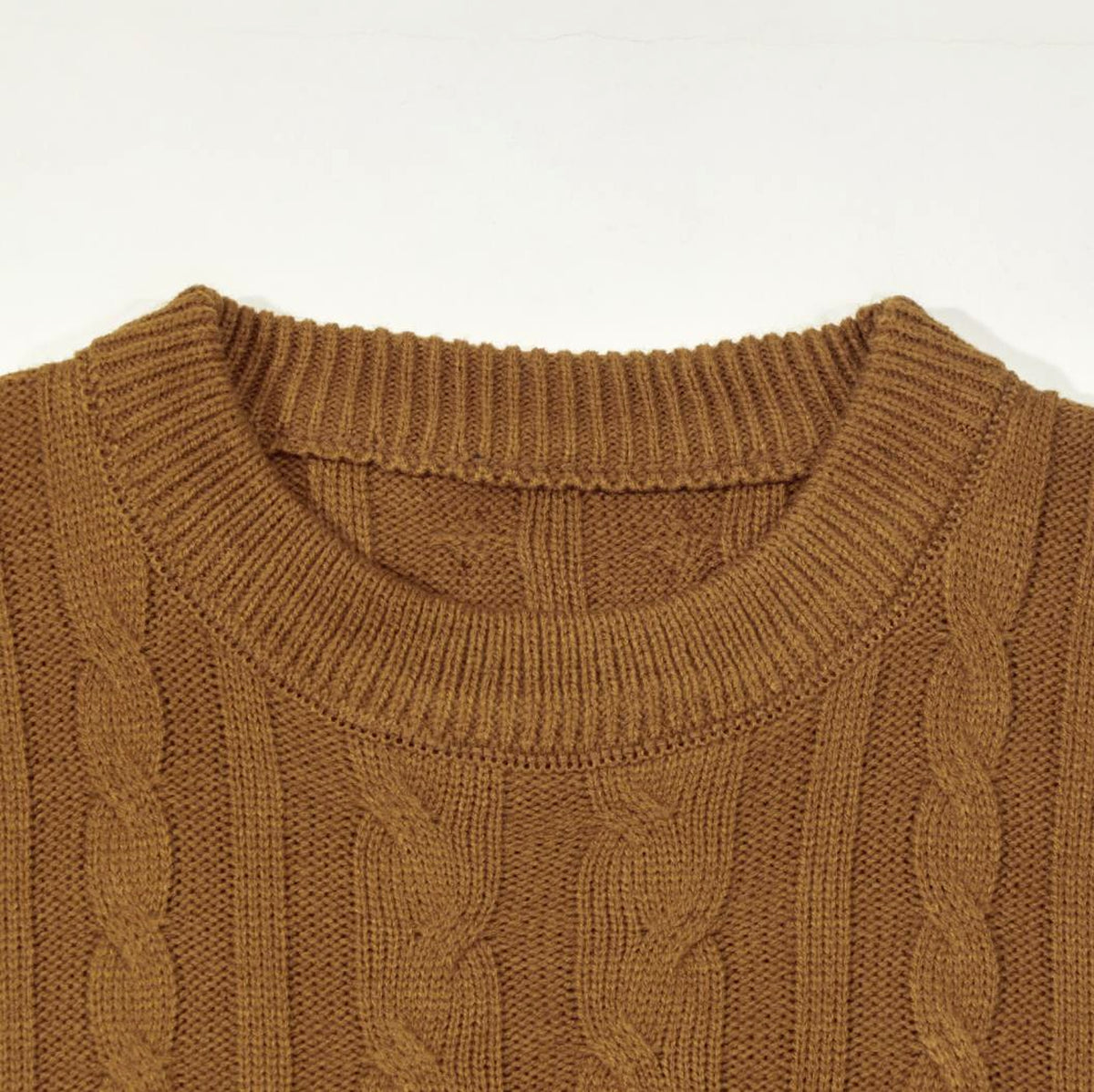Men's Casual Color Block Long Sleeve Cable Knit Pullover Sweater - enhanced image 18